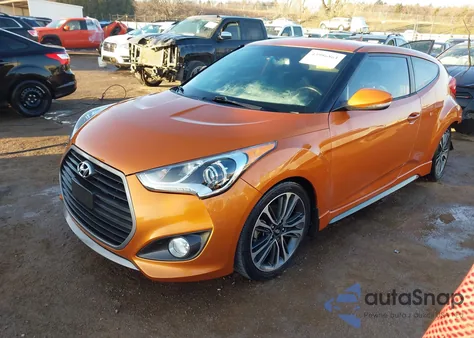 2016 Hyundai Veloster Turbo z USA, uszkodzony, nr VIN KMHTC6AE1GU260777